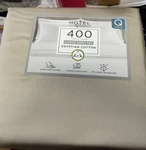 Hotel Signature Sateen 400TC 6 Piece Sheet Set Size Queen Sz Tan Beige Color Nip. Fixed Price $60.00.