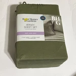 Better Homes & Gardens Twin 3-PC Jersey Sheet Set Dark Cilantro Adult Bedding. Fixed Price $40.00.