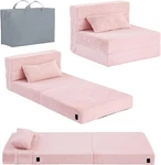 Kids Folding Sofa Bed Floor Mattress Toddler Play Couch Nap With Pillow Bag. Fixed Price $117.03.
