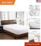 Elegant Queen Fitted Sheet White Ultra Soft Microfiber With 16-INCH Pocket. Fixed Price $35.99.