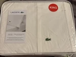 Lacoste 100% Cotton Percale Solid Sheet Set King White. Fixed Price $72.00.
