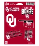 Oklahoma Sooners Ncaa 6 Piece Decal Set / Sticker Sheet *rico. Fixed Price $7.27.