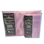 Vintage Satin King Flat Sheet & Two Pillow Cases. Fixed Price $60.00.