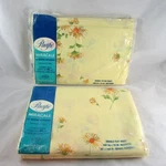 Pacific Percale Double Bed Sheets Flat Fitted Yellow Daisies New Sealed Usa. Fixed Price $42.00.