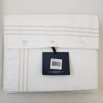 Ralph Lauren King Organic Sateen Handkerchief Embroidery Costal Sand Flat Sheet. Fixed Price $95.00.