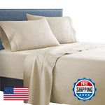 Clara Clark Supreme 1500 Collection 5PC Bed Sheet Set - Split King Size Beige. Fixed Price $42.16.