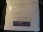 Cosy House Split King 1500 Series Bed SHEETS-5 Pieces-white-new. Fixed Price $29.99.