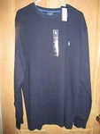New Polo Ralph Lauren Waffle Pajama Top Sleep Shirt Mens Xs Navy Blue. Fixed Price $31.49.