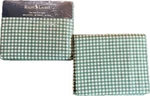 Ralph Lauren Medium Green Gingham Check Plaid Twin Size Flat Sheet Set Of 2 Two. Fixed Price $59.00.