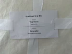 Parachute King/cal Percale Drop Plat Top Sheet Cream New Sealed. Fixed Price $69.99.