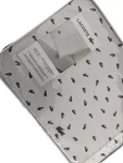 New Lacoste 4 Pc Queen Sheet Set White 100% Cotton Percale Lux Gray Logos. Fixed Price $56.00.
