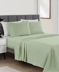 Twin Xl Sheet Kaycie Gray Microfiber 4-PC. Set, Light Green. Fixed Price $13.00.