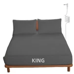 Okohey Grounding Fitted Sheets With 15FT Earthing Cord, King Size, 90% Organi.... Fixed Price $79.98.