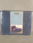Jubilee Twin Flat Sheet Navy 180 Thread Count Soft Percale. Fixed Price $15.00.