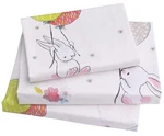 Cute Cartoon Rabbit Bunny 100% Cotton 3 Pieces Twin Sheet Set For Kids Girls .... Fixed Price $47.85.