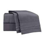 Clara Clark Supreme 1500 5PC Split King Bed Sheet Set, Charcoal Gray. Fixed Price $37.20.