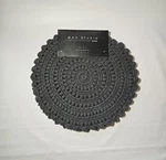 4 Max Studio Crocheted Cotton Home Placemats 15" Round Blue. Fixed Price $31.04.