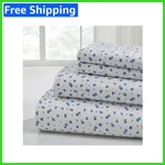 Luxury 4-PIECE Blue Roses Microfiber Bed Sheets Breathable & Hypoallergenic. Fixed Price $52.99.