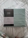 Queen 4PC 200 Thread Count Solid Sheet Set Sage Green Royale Home-brand New. Fixed Price $25.99.