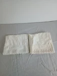 2 Charisma By Fieldcrest Lace King Pillowcases White Dots 100% Supima Cotton. Fixed Price $99.99.