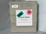 Calvin Klein 4 Piece King Sheet Set Grey Sateen Weave 100% Cotton 300 Tc New. Fixed Price $109.00.