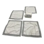 Rh Restoration Hardware Milou King Duvet 4 Shams Embroidered Grey White Linen. Fixed Price $200.00.