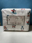 Holly Jolly Microfiber Skiing Penguins Sheets Queen Pillowcase Holiday Christmas. Fixed Price $30.00.