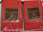 Set Of 2 Raymond Waites Whisper Red Pleated Standard Pillow Shams Nip. Fixed Price $49.95.