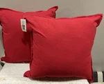 Rizzy Home 20X20IN Set Of Pillow Decorative Removable Cover Red 100% Cotton. Fixed Price $27.95.