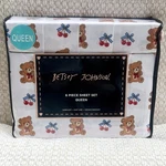 Betsey Johnson Teddy Bear Cherry Queen Sheet Set 6 Pc Cute Coquette Bedding Nwt. Fixed Price $59.98.