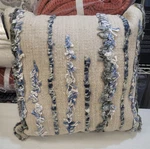 Rizzy Home Stripe Cotton Cover Poly Filled Decorative Pillow Natural/blue. Fixed Price $38.99.