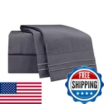 Clara Clark Supreme 1500 Collection 5PC Bed Sheet Set Split King Charcoal Gray. Fixed Price $39.37.