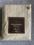 New Fieldcrest Luxury Queen Flat Sheet 600 Tc Egyptian 100% Cotton Cream Stripes. Fixed Price $45.00.