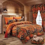 1 Pc Orange King Comforter! Woods Camouflage. Fixed Price $70.49.