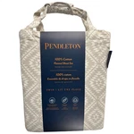 Pendleton Twin Flannel Sheet Set 100% Cotton Premium Weight Tan Geometric New. Fixed Price $53.99.