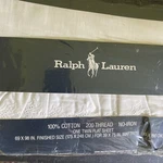 Ralph Lauren Patience White Twin Flat Sheet Eyelet Ruffle 100% Cotton. Fixed Price $100.00.
