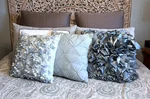 Teal Aqua Turquoise Light Blue Decorative Bedroom Throw Pillows 18X18 Set Of 3. Fixed Price $59.95.