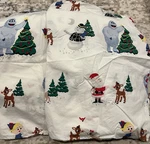 Pottery Barn Kids Rudolph The Red Nosed Reindeer Queen Sheet Set. Fixed Price $65.00.