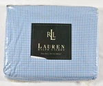 Vintage Ralph Lauren Blue Gingham Beach House Full Fitted Sheet Cotton New. Fixed Price $99.99.