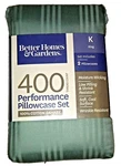 Better Homes & Gardens 400 Thread Count 2-PC King Pillowcases 100% Cotton Sateen. Fixed Price $19.99.