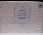New Simply Shabby Chic Mon Ami Pink Rosebud Floral Cotton Sheet Set - Twin. Fixed Price $179.99.