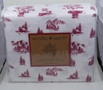 Mountain Cabin Reindeer Forest King Sheet Set Christmas Holiday Nordic North. Fixed Price $29.99.