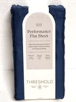 Threshold Queen Size 400 Thread Count Performance Flat Sheet - Metallic Blue. Fixed Price $19.99.