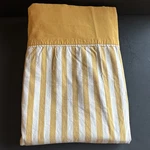 Vtg Cannon Monticello Muslin Sheet Full Bed Gold White Stripe 81X92 Usa Retro. Fixed Price $21.50.