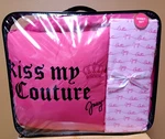Juicy Pink "kiss My Couture" 8PC Queen Set Comforter,shams,pillow,sheets. Fixed Price $92.99.