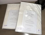 New! Garnet Hill Solid Relaxed Linen Sheets Qn Flat/fitted Set Ivory. Fixed Price $190.00.