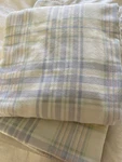 Vintage Fieldcrest Cannon Pastel Plaid 2PC Queen Sheet Set Flat + Fitted. Fixed Price $20.00.
