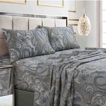 Tribeca Living Queen Bed Sheet Set, 300 Thread Count Soft Cotton Sateen, Flor.... Fixed Price $80.61.