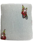 Threshold Flannel Set Gray & Red Christmas Santa Queen Sheets, Bedding. Fixed Price $66.88.