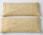 Tommy Bahama King Pillowcases Pair Yellow Golden Tropical Palm Leaf Cotton. Fixed Price $29.99.